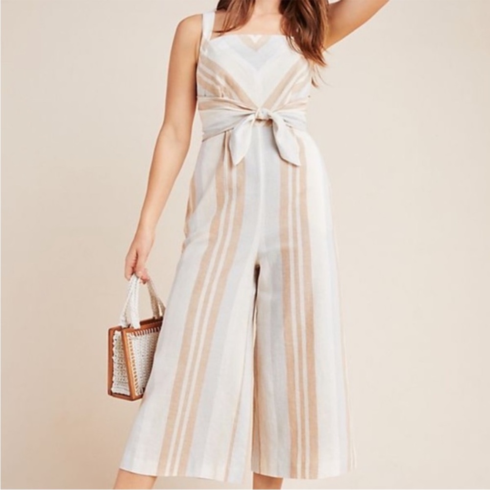 Anthropologie Savannah Striped Jumpsuit